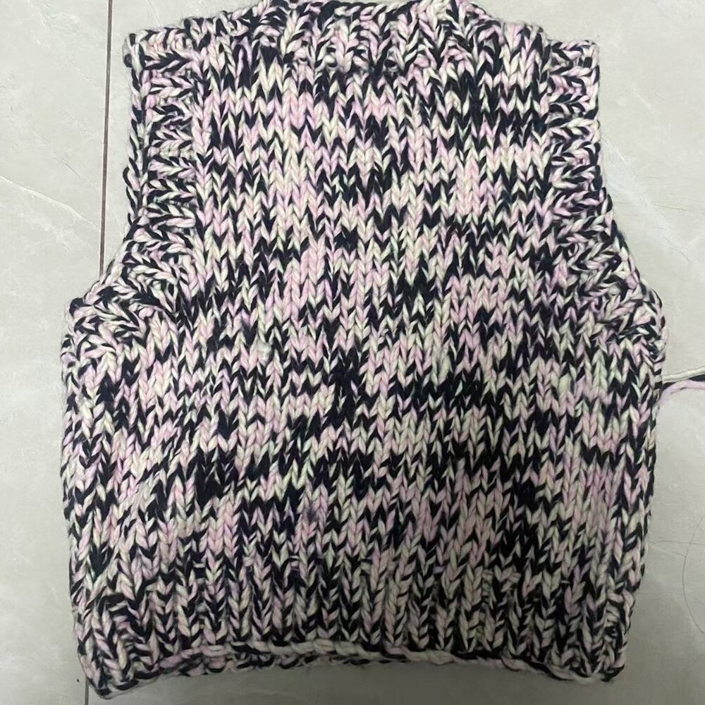 Ganni round neck short sleeveless knitted vest Size SMALL - Picture 5 of 6